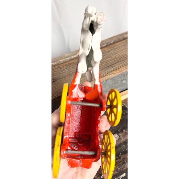 Cast Iron Collectible Toy Horse Ice Wagon - Picture 6 of 6